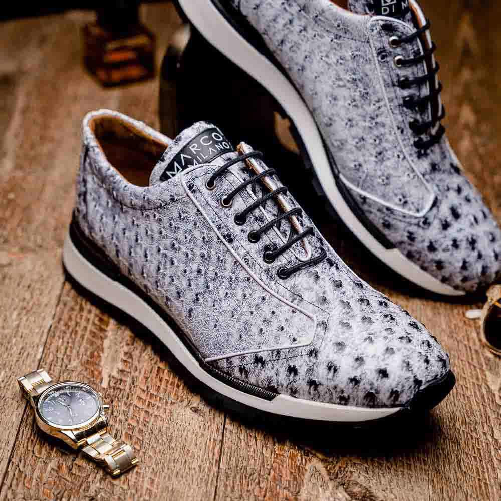 Marco Di Milano Scanno Newspaper Ostrich Sneakers