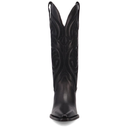 Hensley Black on Black Embroidered Leather Snip Toe Women Boot | Dingo Western Cowgirl Boots