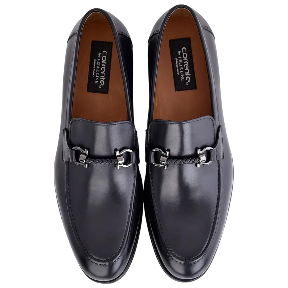 Corrente Men's Horsebit Loafer - Black