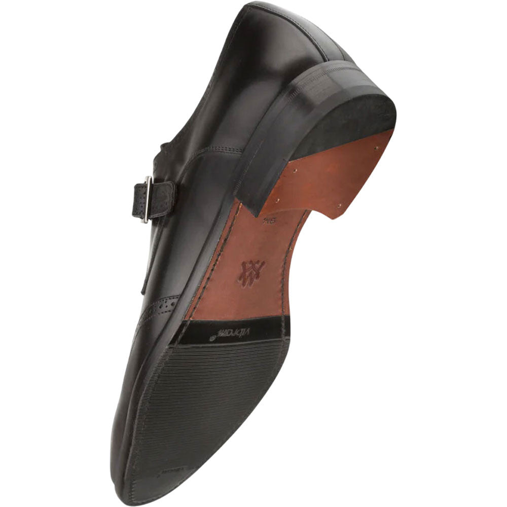 Mezlan Men's Forest Wing Tip Monk Strap in Black