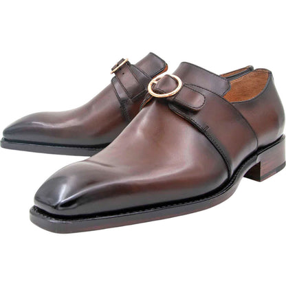 Ugo Vasare Christopher Brown Calfskin Leather Shoes