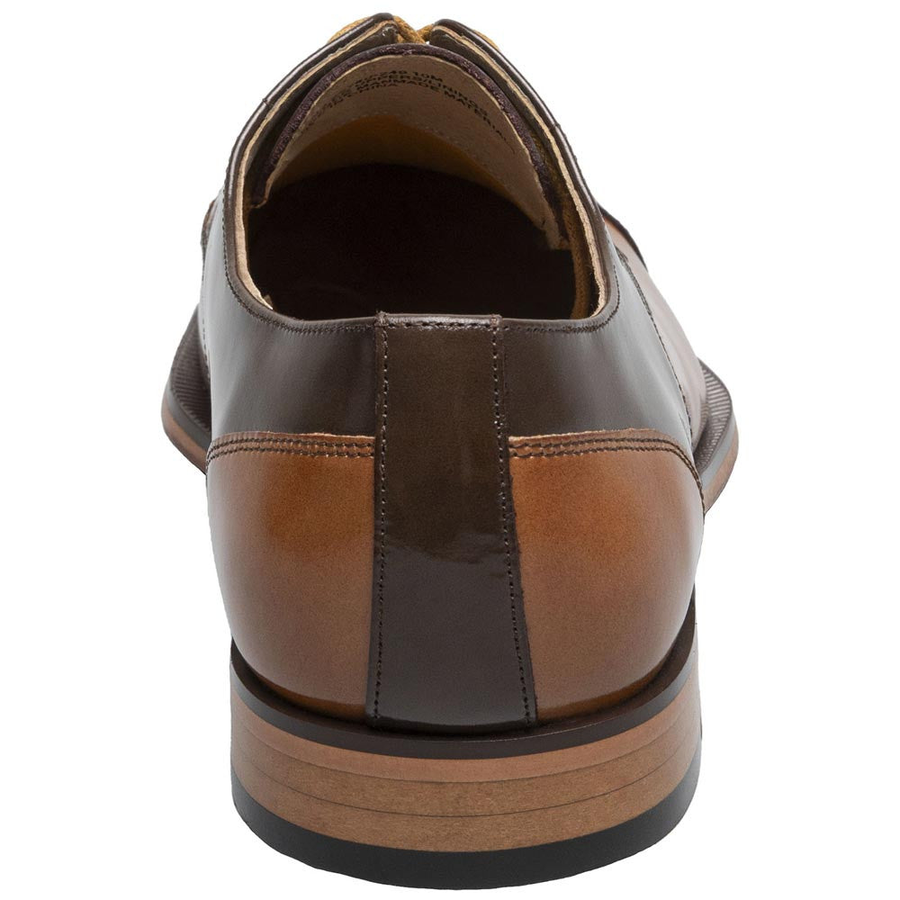 Stacy Adams Palmento Smooth Leather Brown Modified Cap Toe Oxford (US Men Size)
