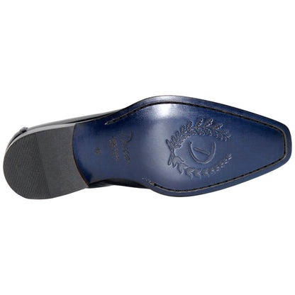 Duca Fano Navy Genuine Italian Patent Leather Tassel Loafer Shoes