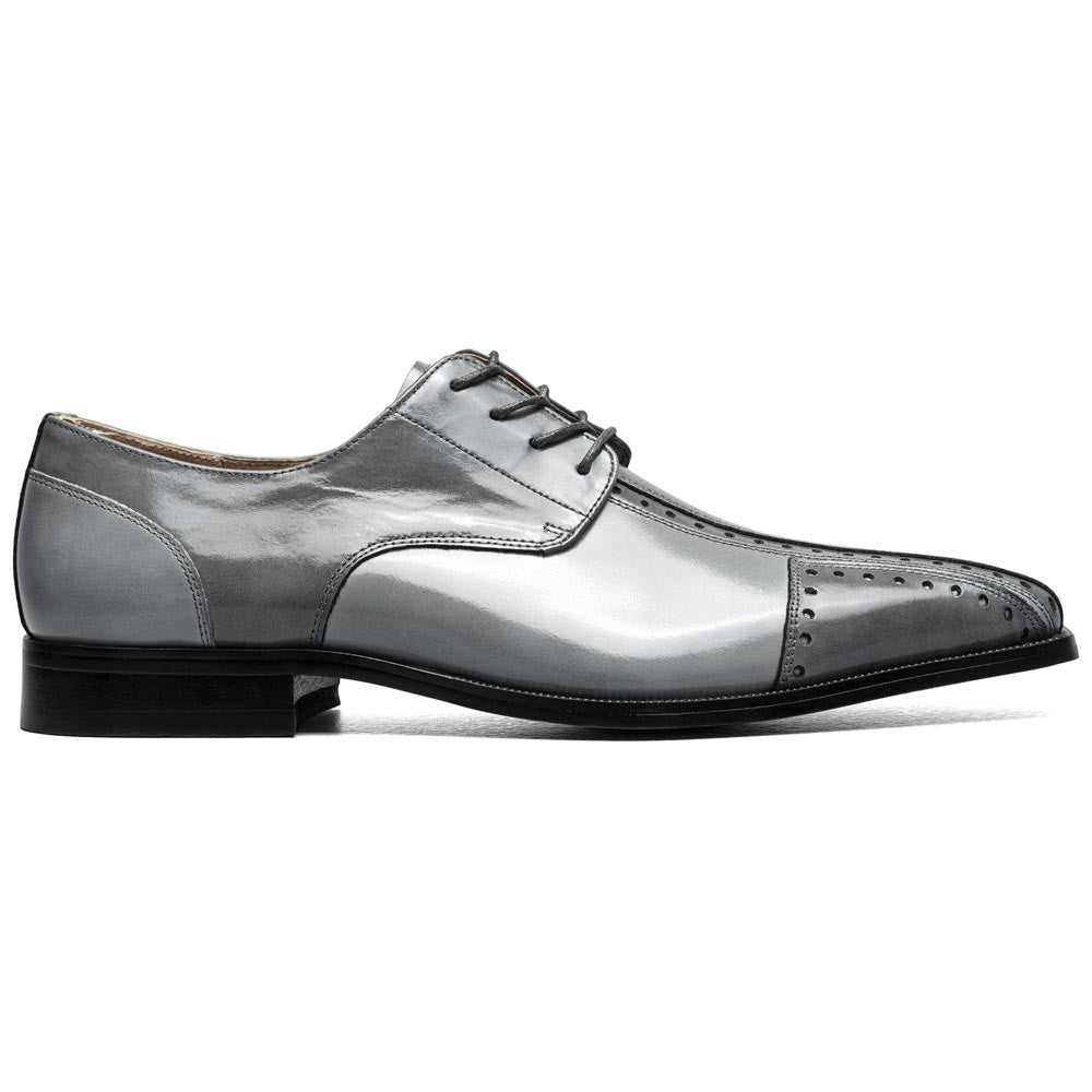 Stacy Adams Palmento Smooth Leather Gray Modified Cap Toe Oxford (US Men Size)