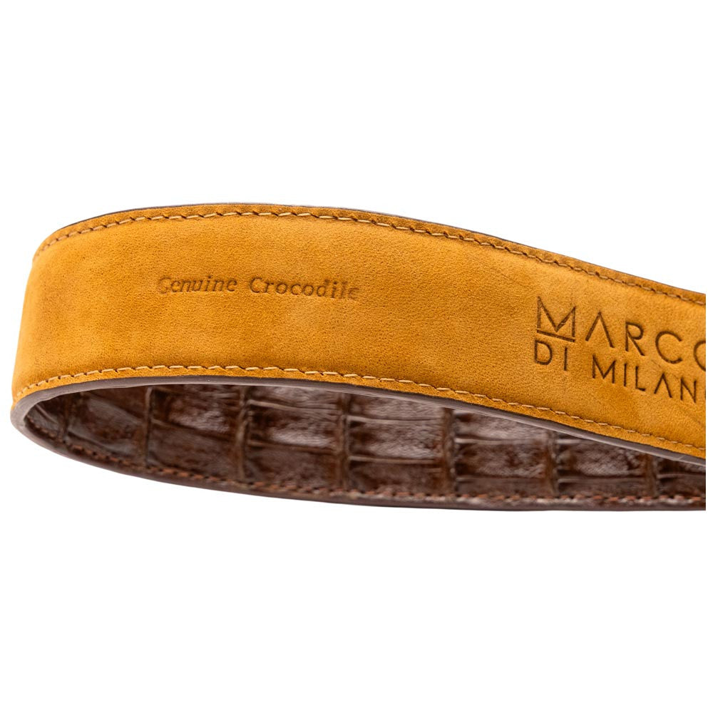 Marco Di Milano Men’s Caiman Back & Belly Leather Belt Luciano