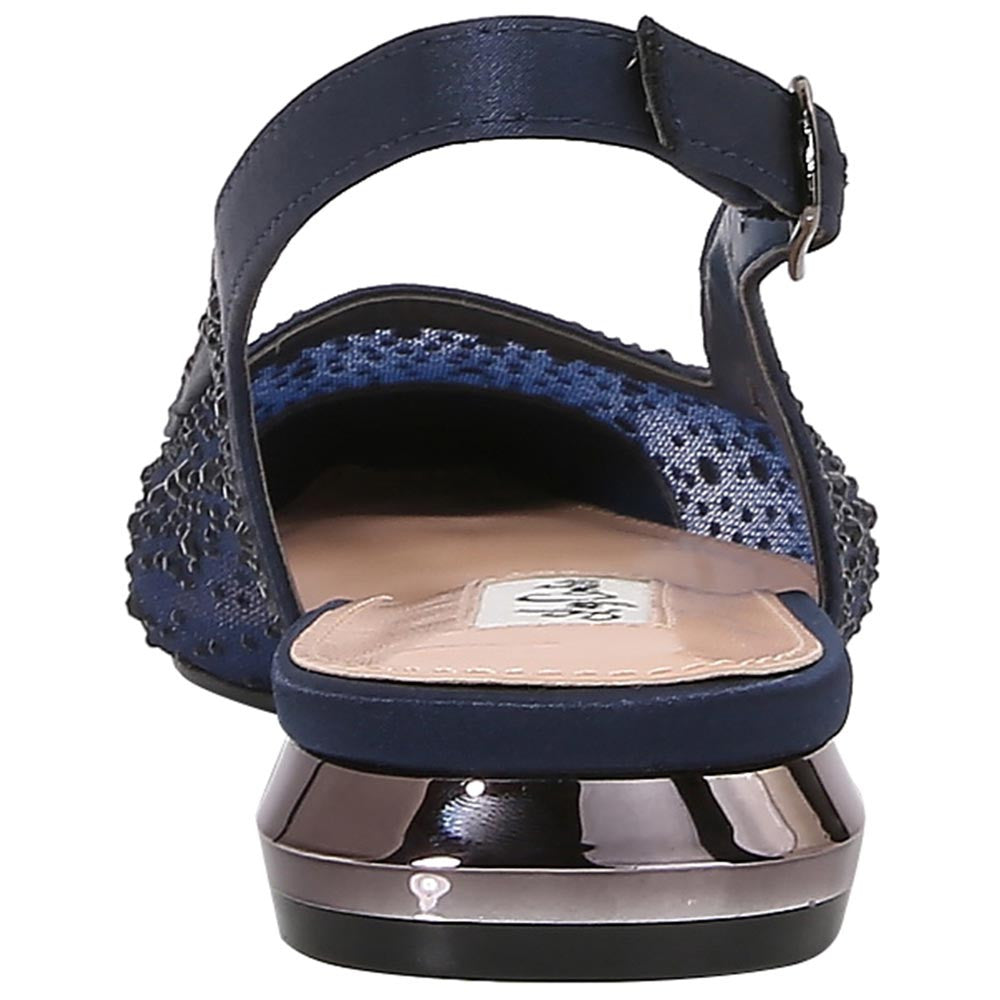 Lady Couture Kara 0.75” Block Heel Flats in Navy