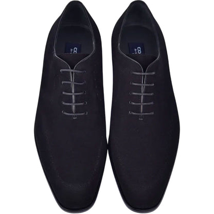 Corrente Men’s Black Premium Leather Plain Toe Oxford - shoeclassix.com