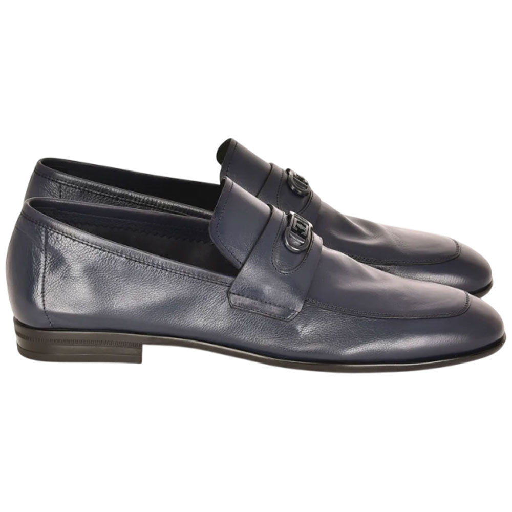 Corrente Men’s Navy Buttersoft Calfskin Round Toe Soft Loafer - shoeclassix.com