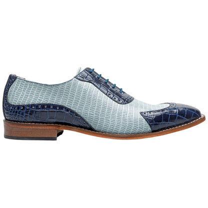 Stacy Adams Tarango Modified Cap Toe Dark Blue Multi Oxford Shoes for Men