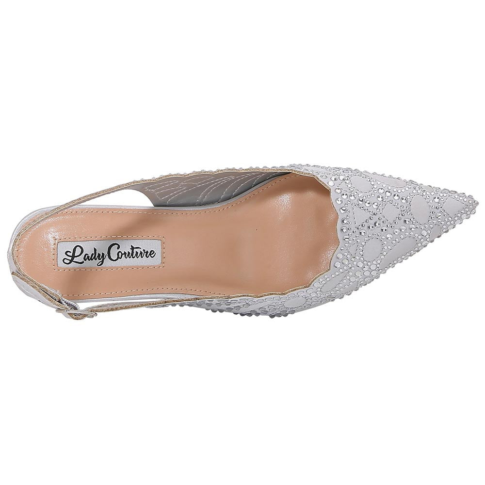 Lady Couture Kaite Pump 2" Heel in Silver