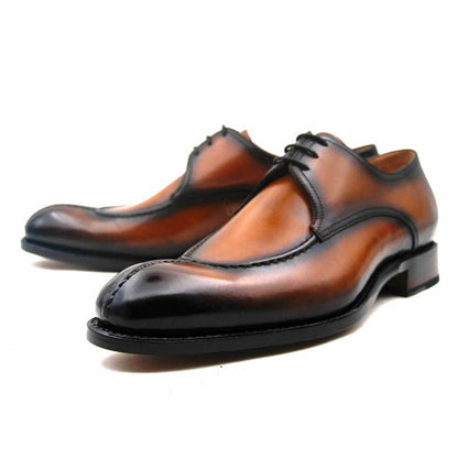 Ugo Vasare Jayden Caramel Apron Split Toe Derby Shoes