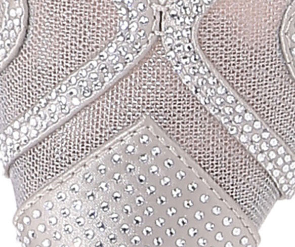 Lady Couture Gala 3.5” Sculpted Heel Pumps in Silver