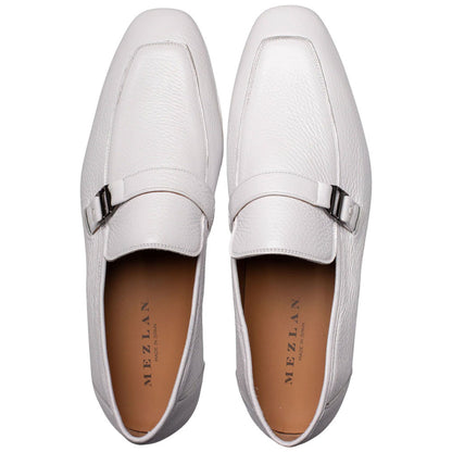Mezlan Men's Alarcon White Deer Leather Soft Slip-On Luxury Loafer