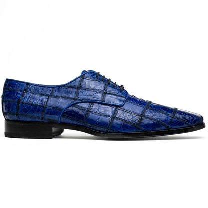 Asti Genuine Caiman Crocodile Skin Patchwork Derby | MARCO DI MILANO