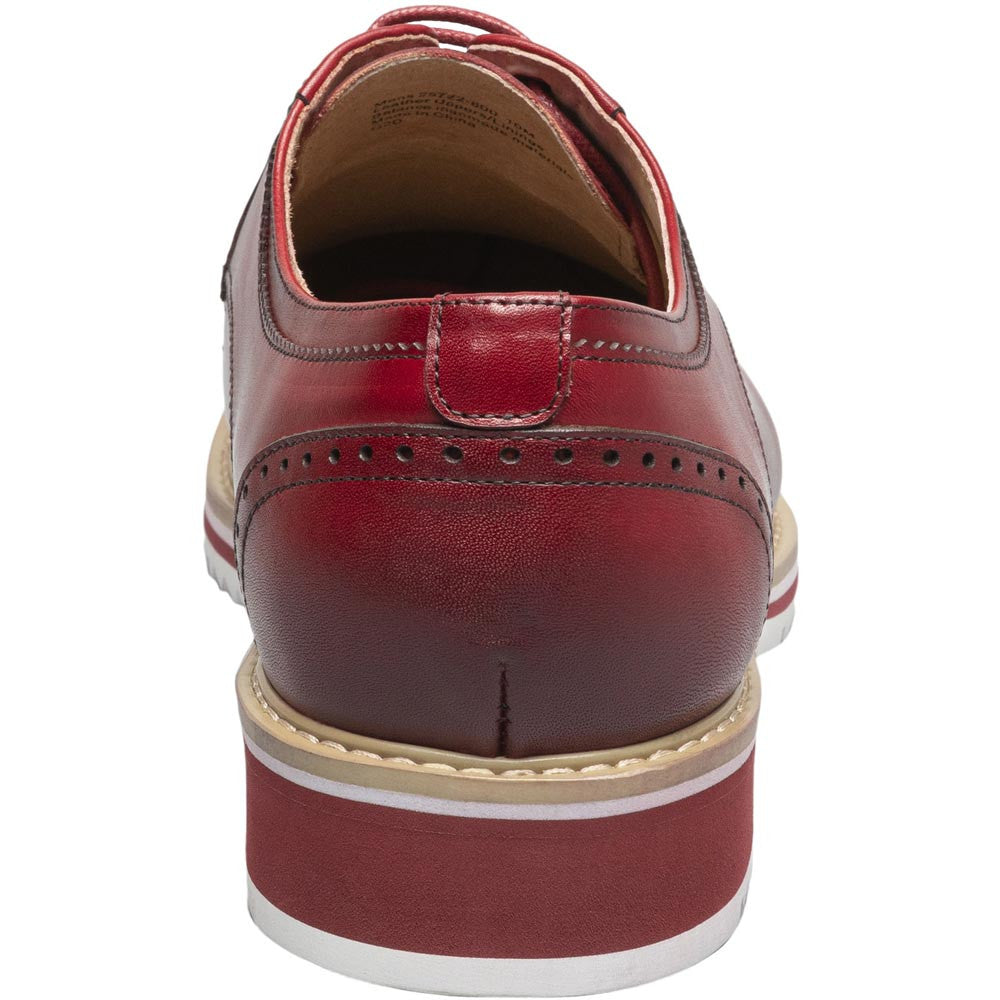 Stacy Adams Barringer Plain Toe Oxford in Red