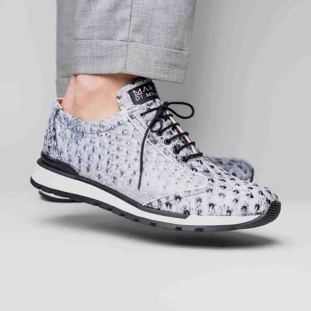 Marco Di Milano Scanno Newspaper Ostrich Sneakers