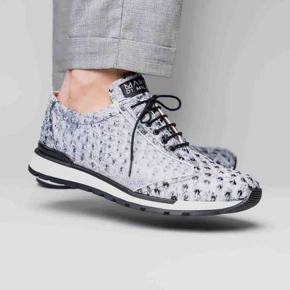 Marco Di Milano Scanno Newspaper Ostrich Sneakers