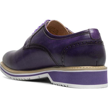 Stacy Adams Barringer Purple Smooth Leather Plain Toe Oxford (USA Men Size)