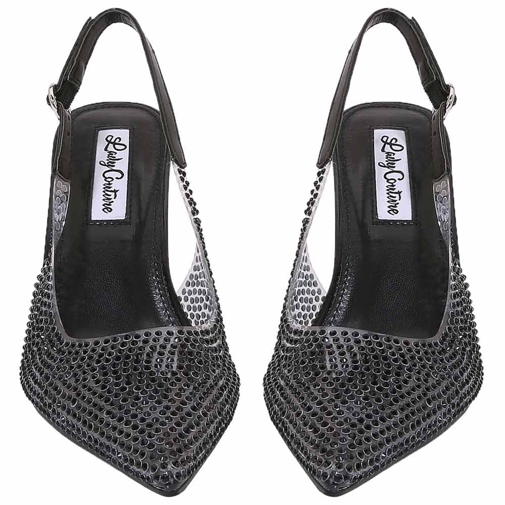 Lady Couture Irene 3.5” High Heel Pumps in Black