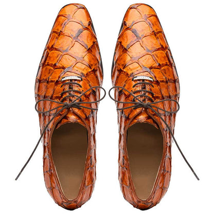 Oliveri Men's Genuine Pirarucu Skin Classic Dress Oxford | Marco Di Milano