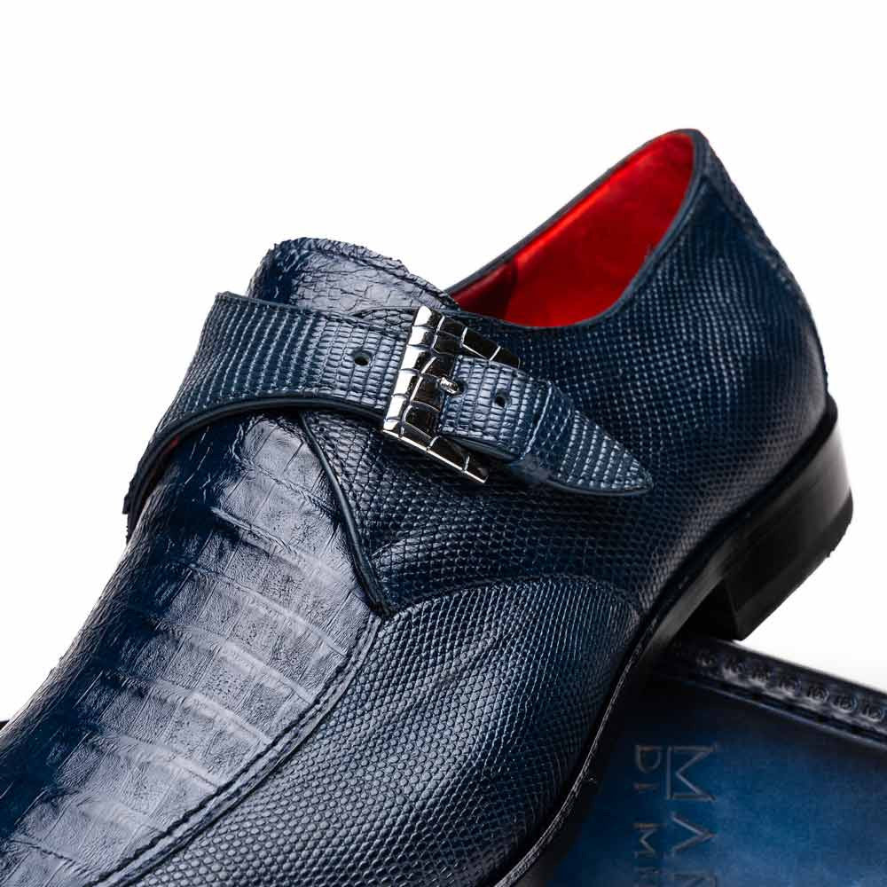 Toluca Genuine Crocodile and Lizard Skin Monk Strap | Marco DI Milano