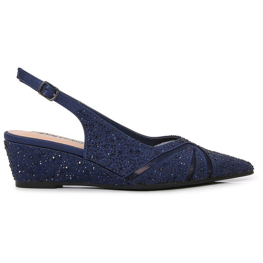 Lady Couture Daniela 2" Wedge Pump in Navy