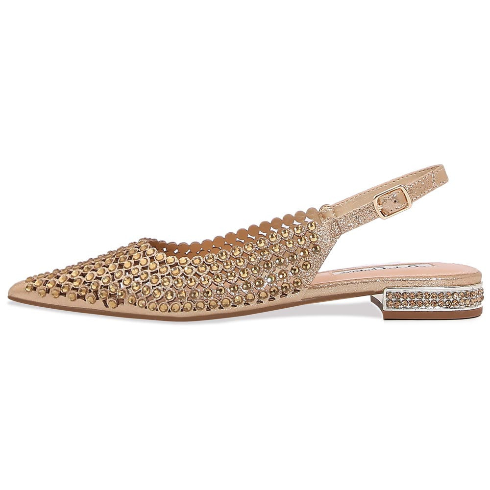 Lady Couture 0.75” Heel Emmy Flats in Gold