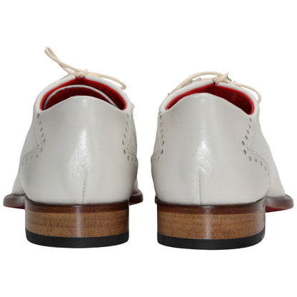 Bosco Bone Deer Skin Leather Lace Ups | Emilio Franco Dress Shoes for Men