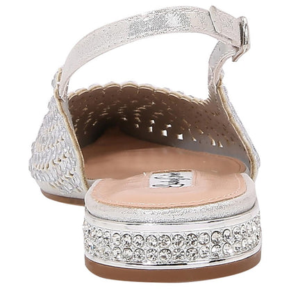 Lady Couture 0.75” Heel Emmy Flats in Silver