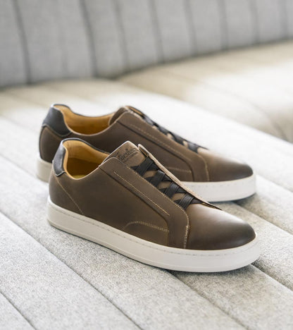 Florsheim Monopoli Brown CH Elastic Lace To Toe Casual Sneaker (USA Men Size)