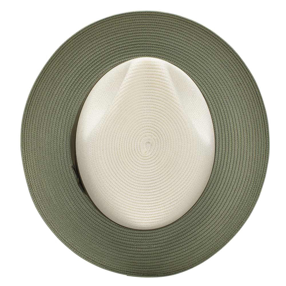 Dobbs Toledo Ivory/Olive Florentine Milan Straw Hat