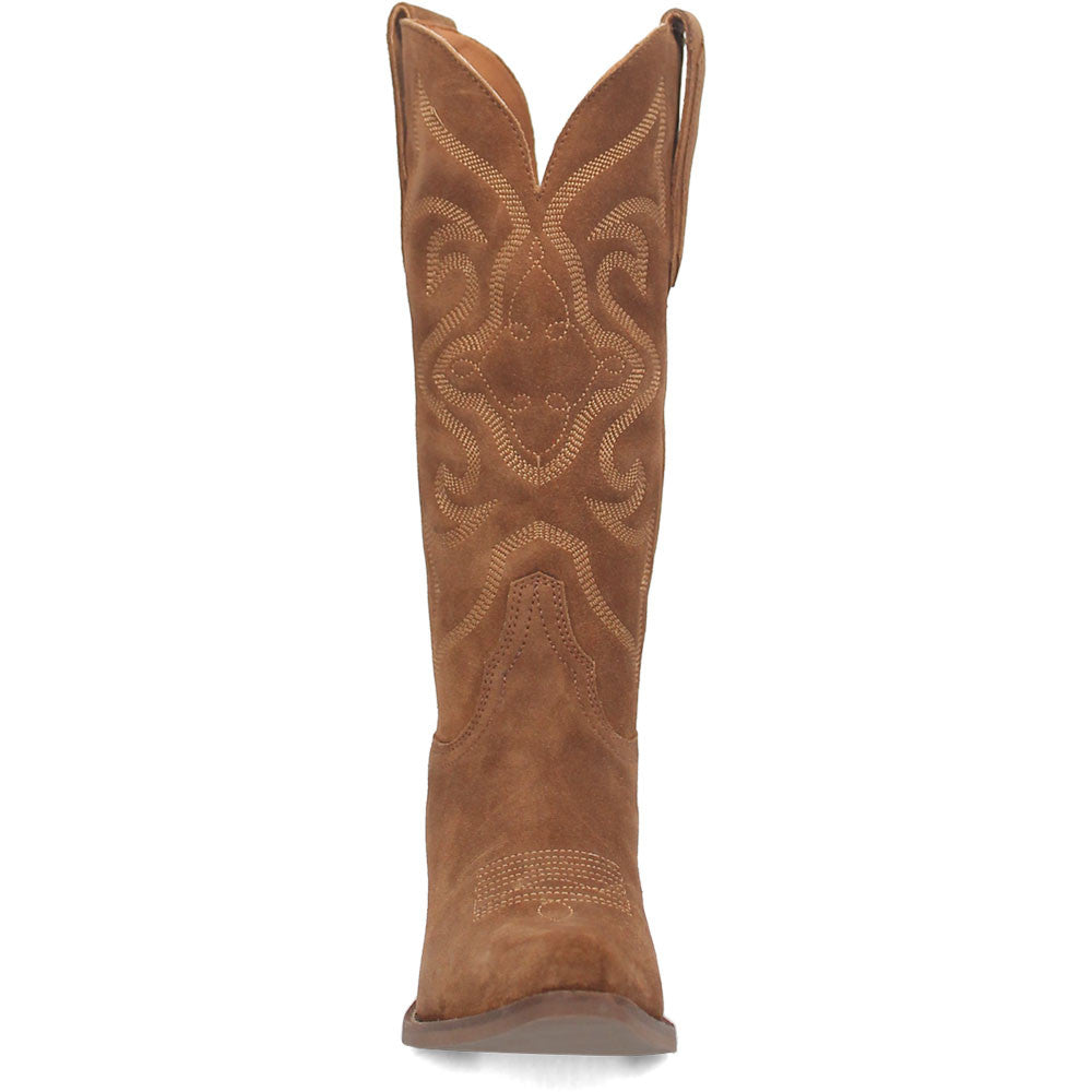 Dingo Suede Out of West Snip Toe Camel Western Boots for Women
