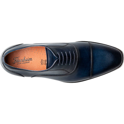 Florsheim Sorrento Navy Smooth Leather Cap Toe Balmoral Oxford