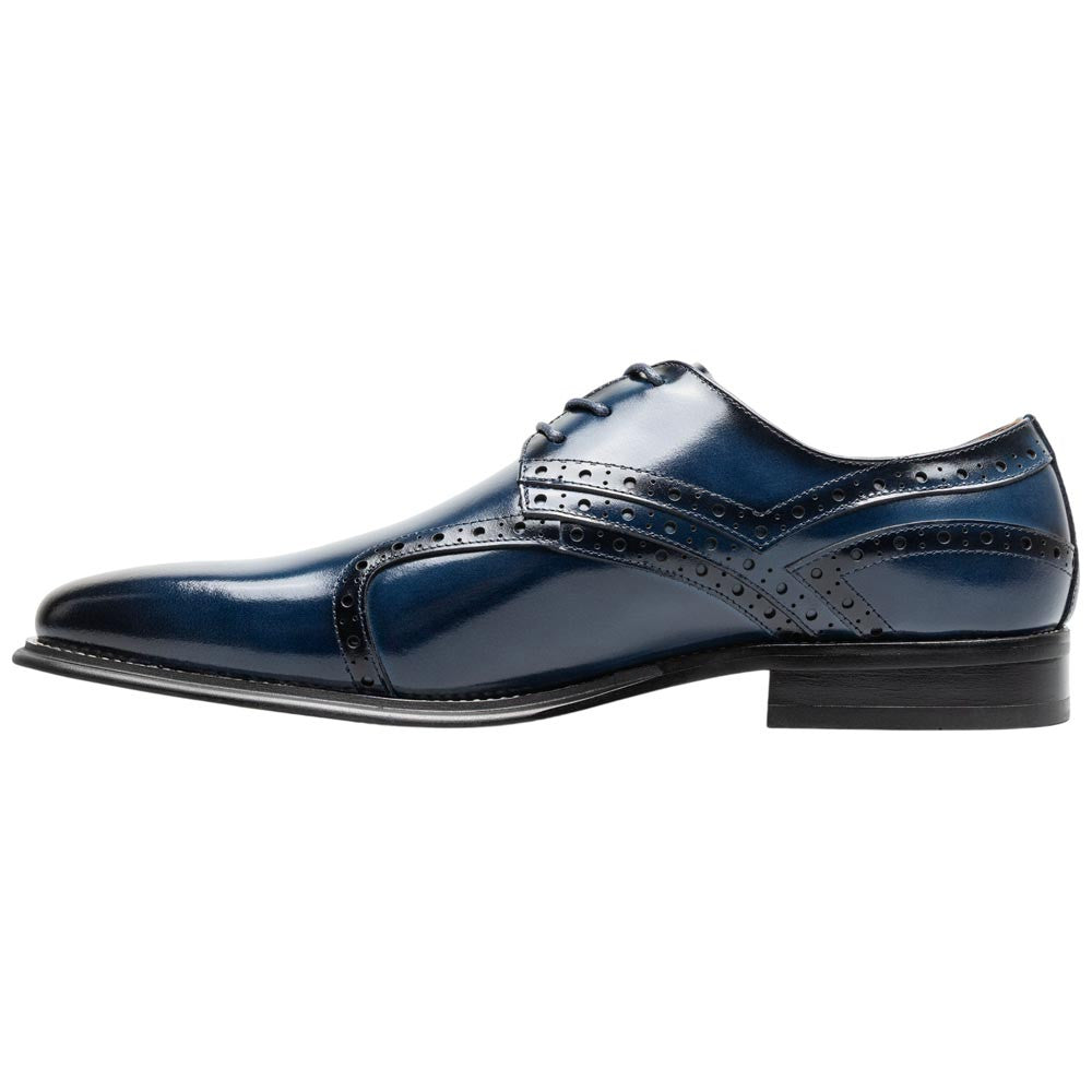 Stacy Adams Alistair Plain Toe Ornament Slip-On - Cobalt
