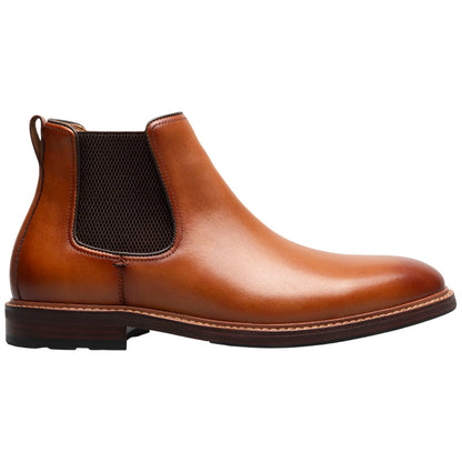 Florsheim Anthem Plain Toe Saddle Tan Leather Chelsea Boot for Men