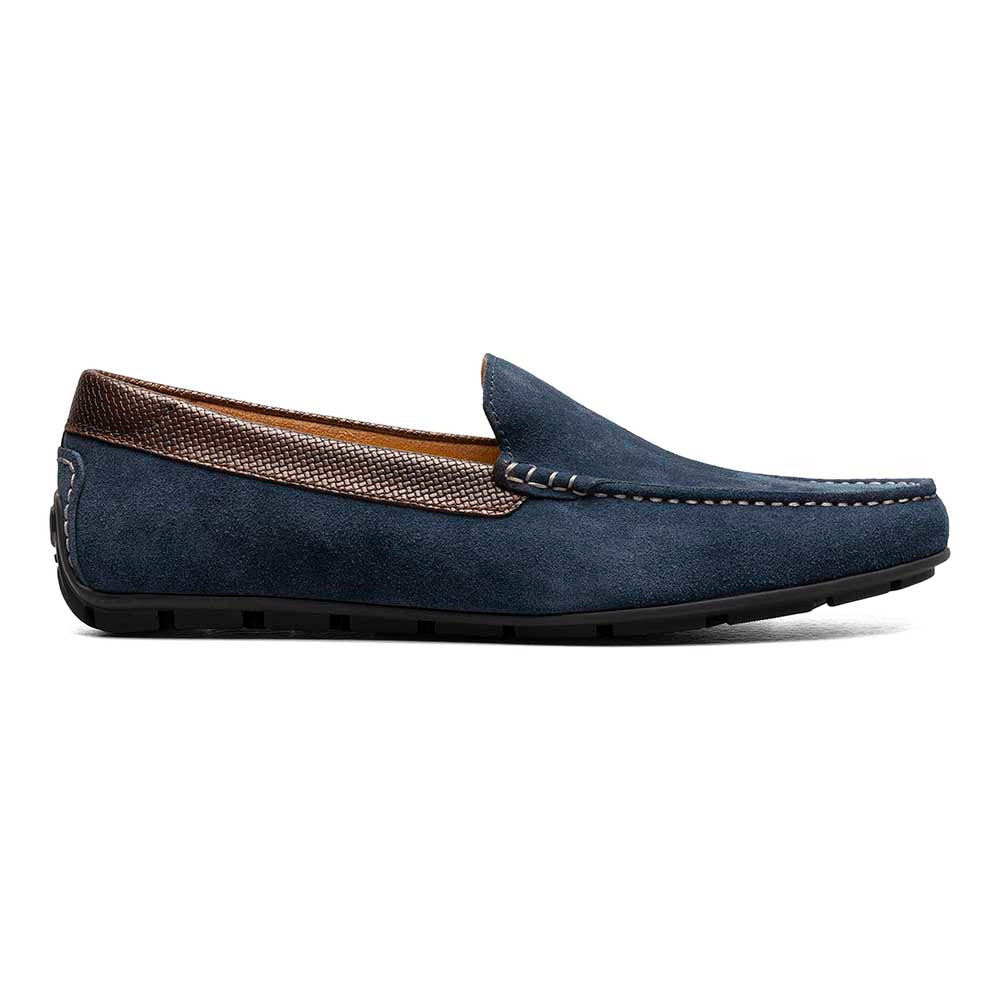 Florsheim Motor Navy Suede Leather Moc Toe Venetian Driving Shoe (USA Men Size)