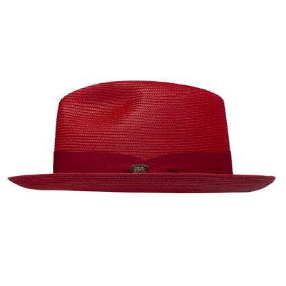 Dobbs Rosebud Red Florentine Milan Straw Hat