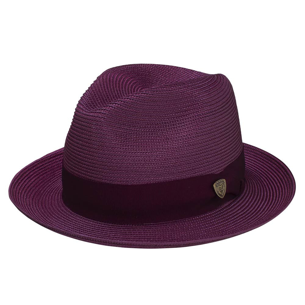 Dobbs Rosebud Burgundy Florentine Milan Straw Hat