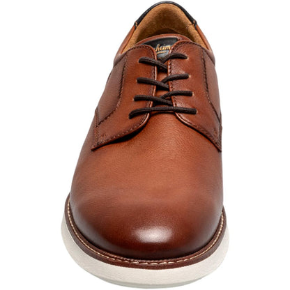 Florsheim Launch Cognac Smooth Leather Plain Toe Derby Dress Shoes (US Men Size)