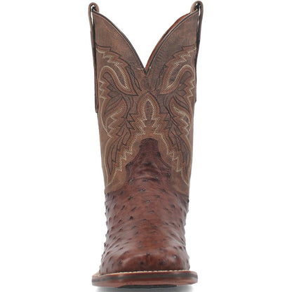 Dan Post Alamosa Brown Genuine Ostrich 11” Square Toe Cowboy Certified Boot