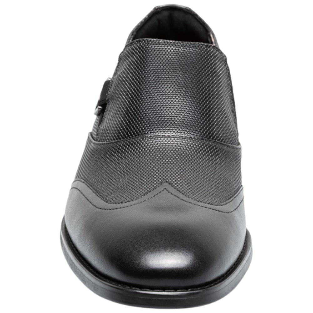 Stacy Adams Lockwood Wingtip Ornament Black Slip On Dress Shoes for Men