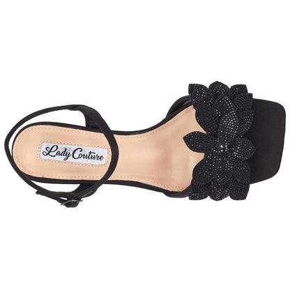 Lady Couture Lori Sandal 2" Heel in Black