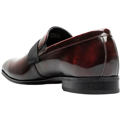 Florsheim Men's Hi Gloss Patent Leather Strap Burgundy Loafer