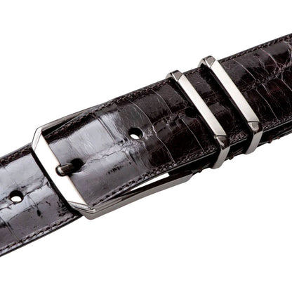 Mezlan Men's Genuine Crocodile Belt in Brown