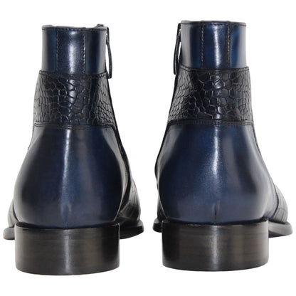 Duca Aprilia Men's Navy Leather Boots