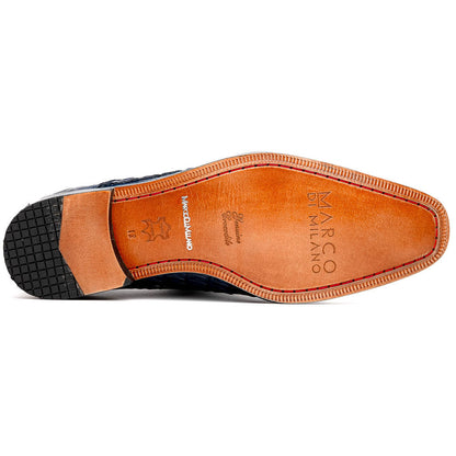 Caribe Men's Orix/Brown Genuine Caiman Crocodile Skin Derby | Marco Di Milano