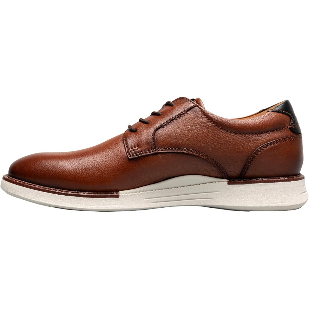 Florsheim Launch Cognac Smooth Leather Plain Toe Derby Dress Shoes (US Men Size)