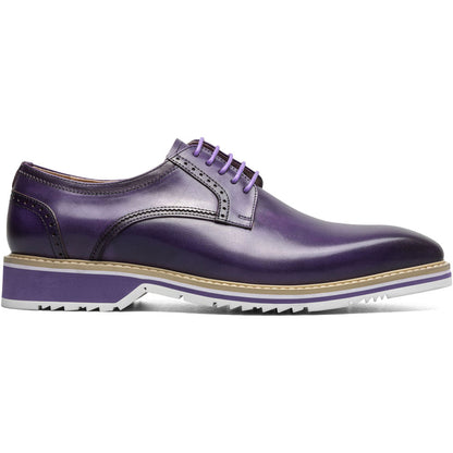 Stacy Adams Barringer Purple Smooth Leather Plain Toe Oxford (USA Men Size)