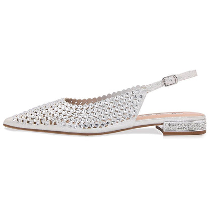 Lady Couture 0.75” Heel Emmy Flats in Silver