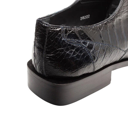 Mezlan of Spain Ugo Genuine Crocodile Skin Lace Up Dress Shoes in Blue